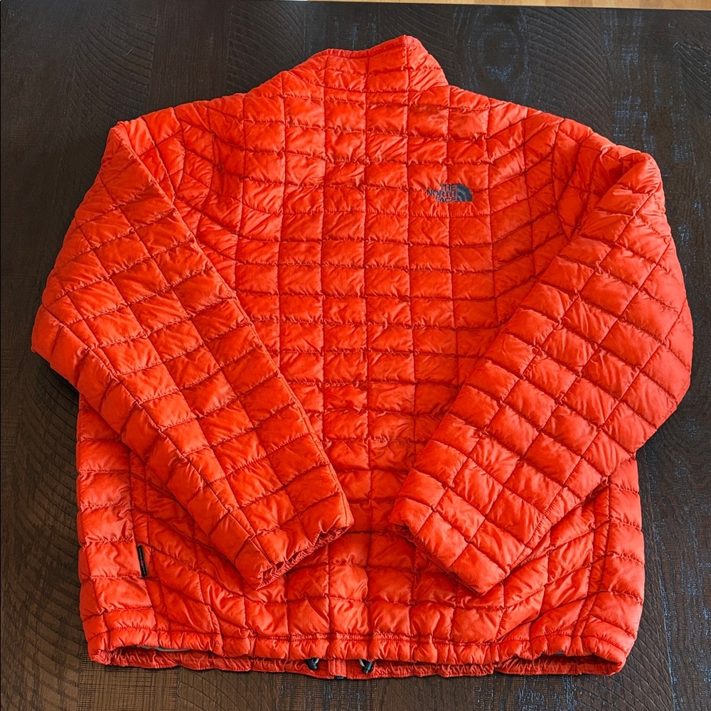 The North Face Thermoball Vibrant Orange Puffer Jacket - Picture 3 of 7